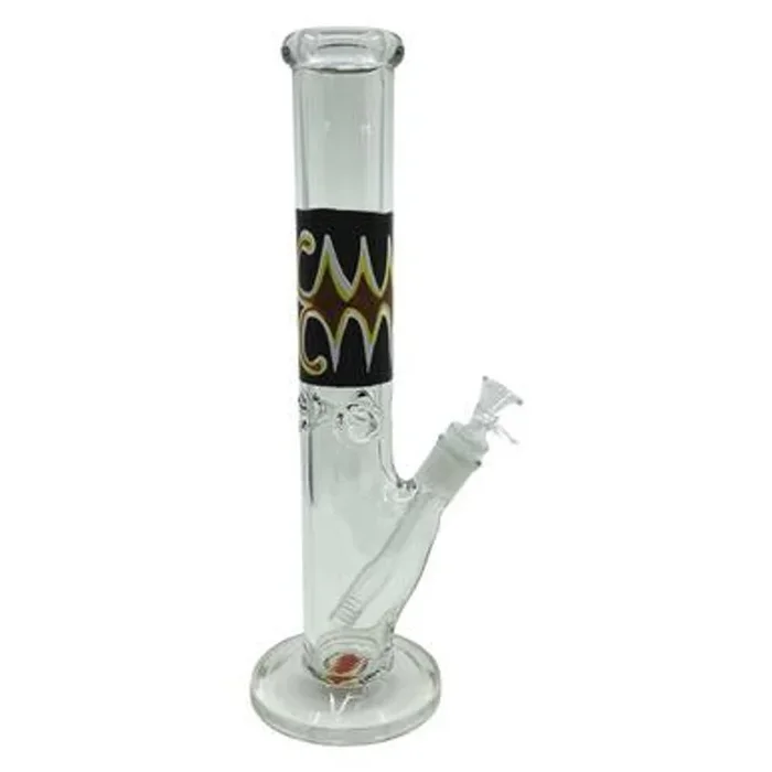 14″ Painted Straight Glass Water Pipe