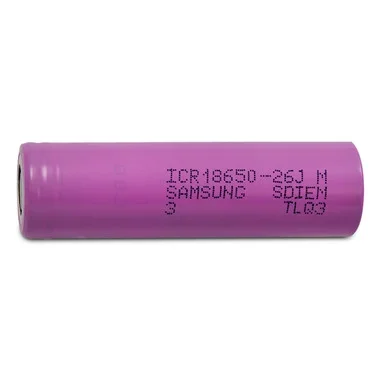 18650 – 2600 – 3.7v – INR MAH FLAT TOP Recharchable Battery | 26J | Samsung