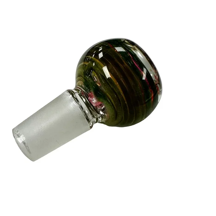 18mm Flower Bowl Pink Green Spiral