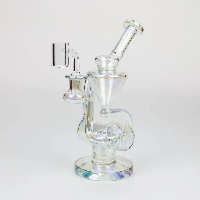 2-in-1 8″ Electroplated Glass Recycler Rig