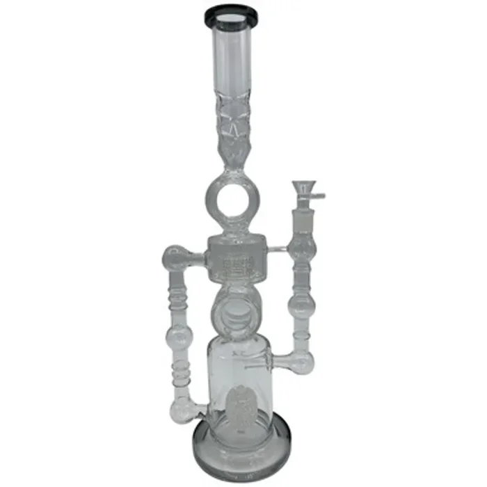 21.5″ Donut Shaped Tall Glass Water Pipe with Diamond Percolator