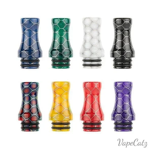 510 Slim Vase with snakeskin design Resin Drip Tip or Mouthpiece T17