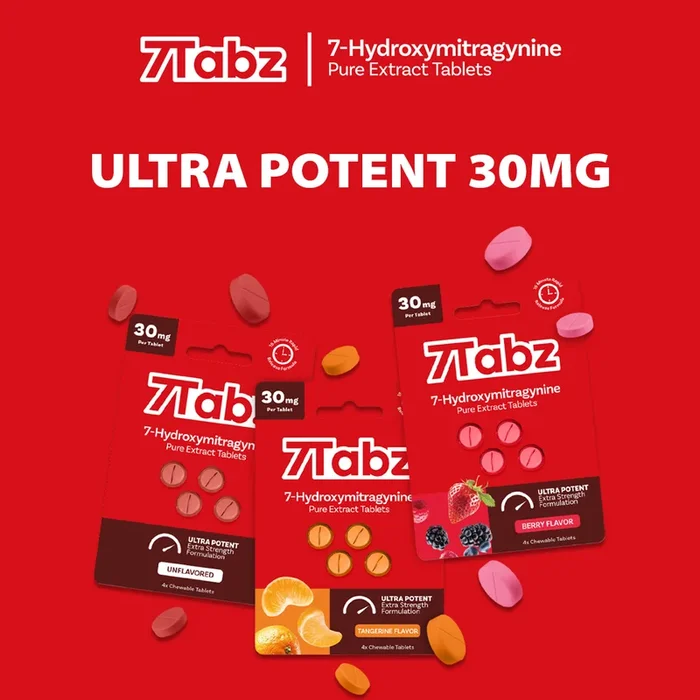 7Tabz Pure 7-Hydroxymitragynine Extra Strength Tablets – 30mg/Tablet (10 Blisters – 40 Tablets)