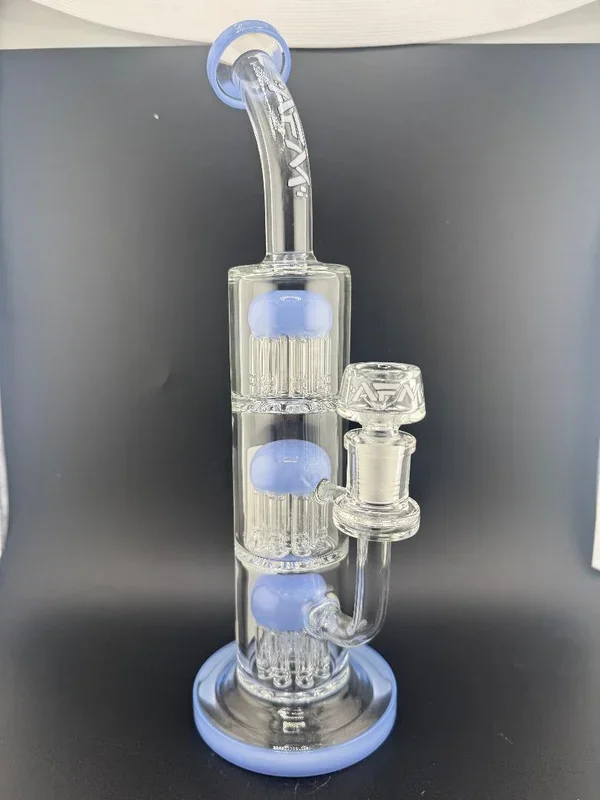AFM Glass 11.5″ Triple Arm Perc Glass Dab Rig TX349