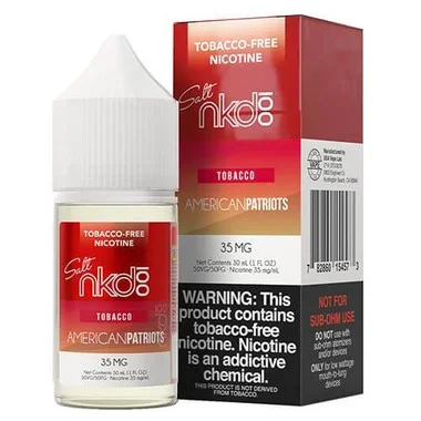 American Patriots – Naked 100 Salt | NKD 100 Tobacco Free Nicotine | 30ml
