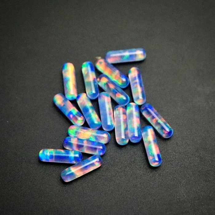 Apollo Opal – Mini Opal Pillars (3X10mm) by Ruby Pearl Co.