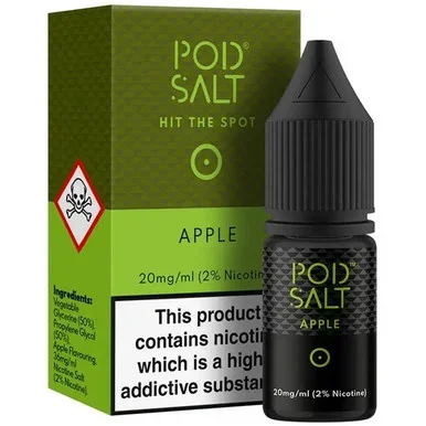 Apple Nic Salt 20mg E Liquid By Pod Salt