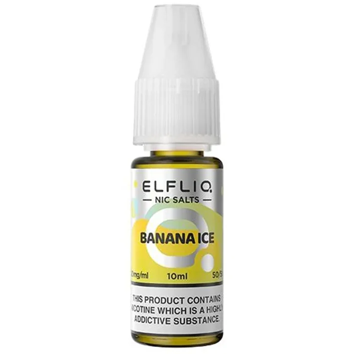 Banana Ice By Elf Bar Elfliq 10ml E Liquid Nicotine Salt