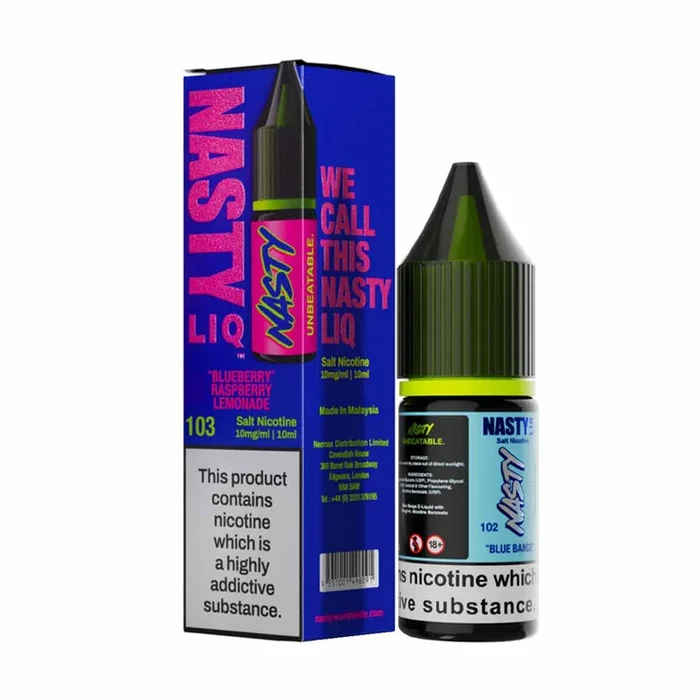 Blueberry Raspberry Lemonade Nic Salt E-Liquid by Nasty Liq