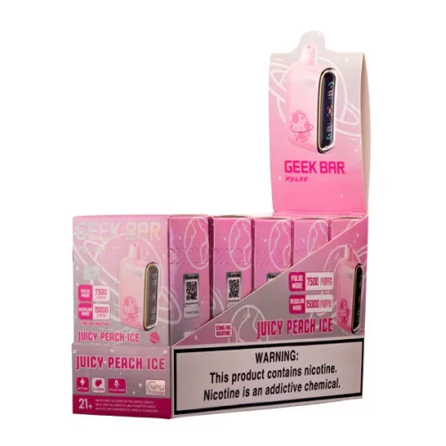 BULK Juicy Peach Ice GEEK BAR Pulse – Box of 5