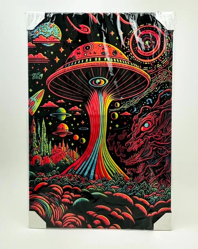 Canvas Print Poster – Rainbow Mushroom