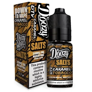 Caramel Tobacco Nic Salt E Liquid 10ml By Doozy Vape