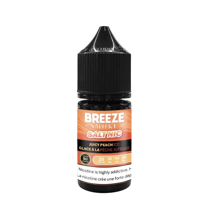 [CLEARANCE] Breeze S50 Salt Nic E-Liquid – Juicy Peach Ice