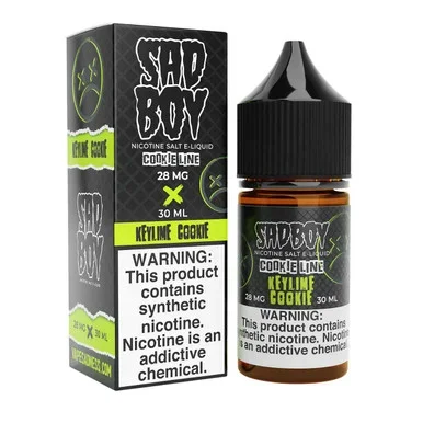 CookieLine Key Lime Cookie Synthetic Nicotine 30ml Salt E-Juice | SadBoy