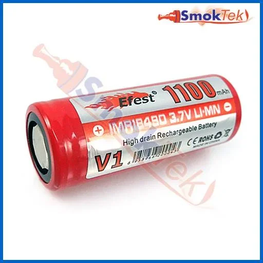 Efest IMR18490 1100mAh 3.7V Flat Top LiMn battery