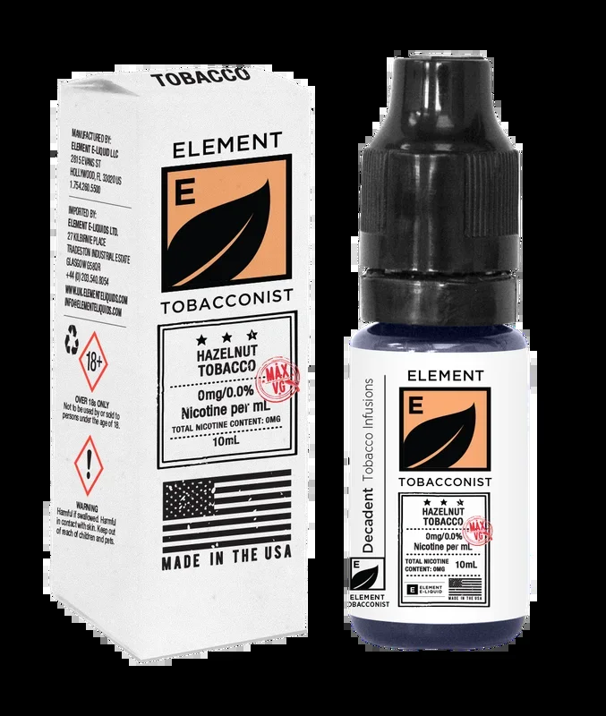 Element Tobacconist Hazelnut Tobacco High VG ELiquid