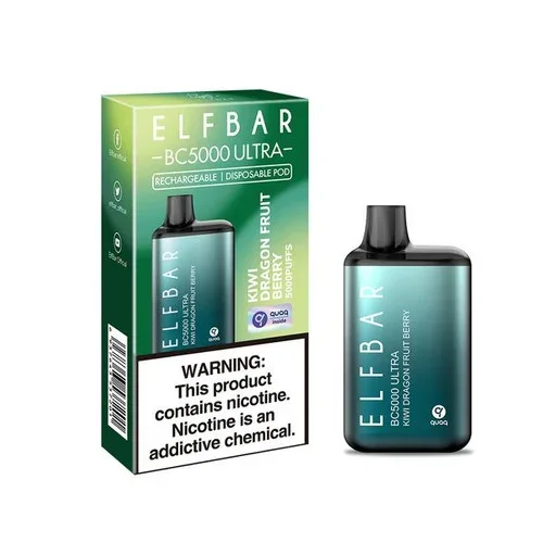 ELF BAR ULTRA 5000 Disposable Pod Device – 5000 Puffs – Integrated 650mAh Battery – Kiwi Dragon Fruit Berry