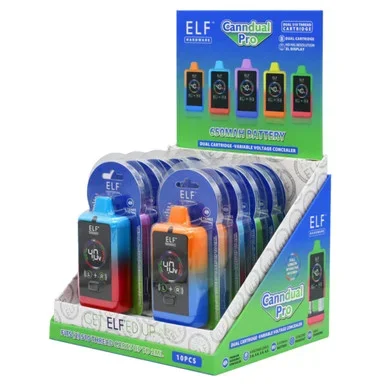 ELF CannDual Pro 650MAH Battery | Pack of 10 Assorted Colors