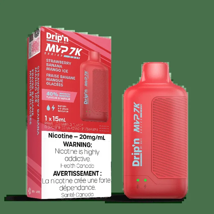 ENVI Drip’n MVP 7K – Strawberry Banana Mango Iced Disposable Vape