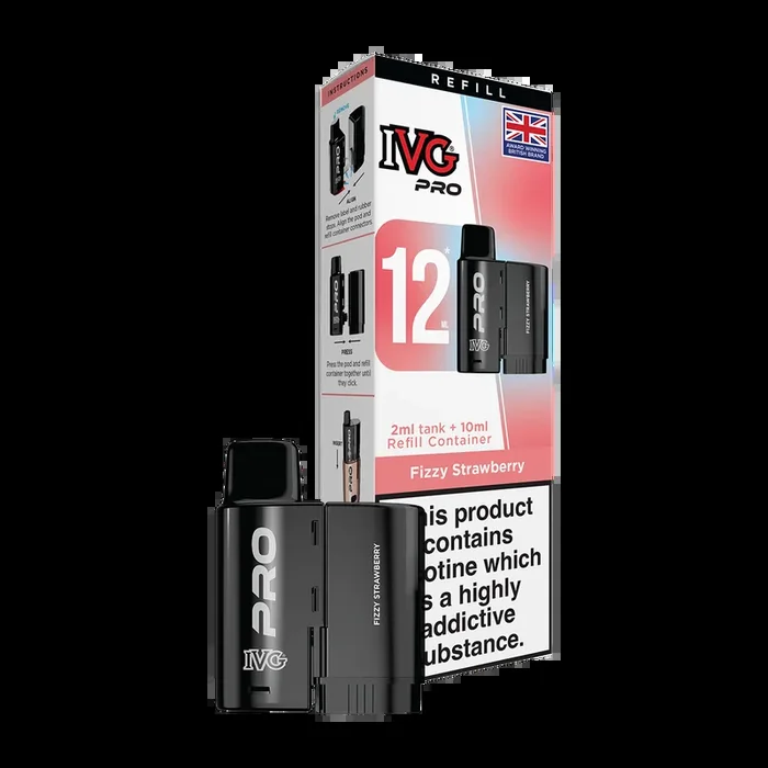 Fizzy Strawberry IVG Pro 12 Refill Pack