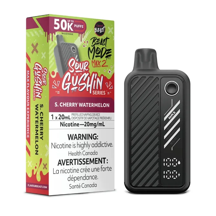 Flavour Beast Mode Max 2 50k – Sour Gushin’ S. Cherry Watermelon