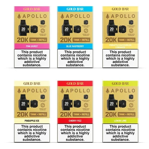 Gold Bar Apollo 20K Prefilled Tank + Pod