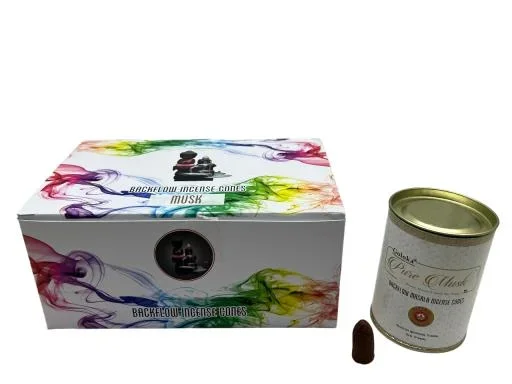 Goloka Backflow Cones – Musk Backflow Incense 24 Cones