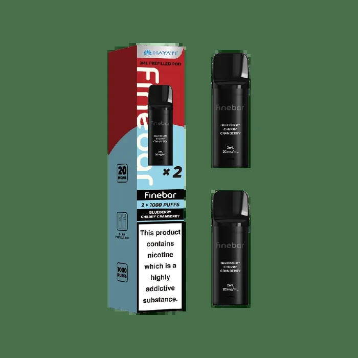 Hayati Finebar Prefilled Pods Blueberry Cherry Cranberry