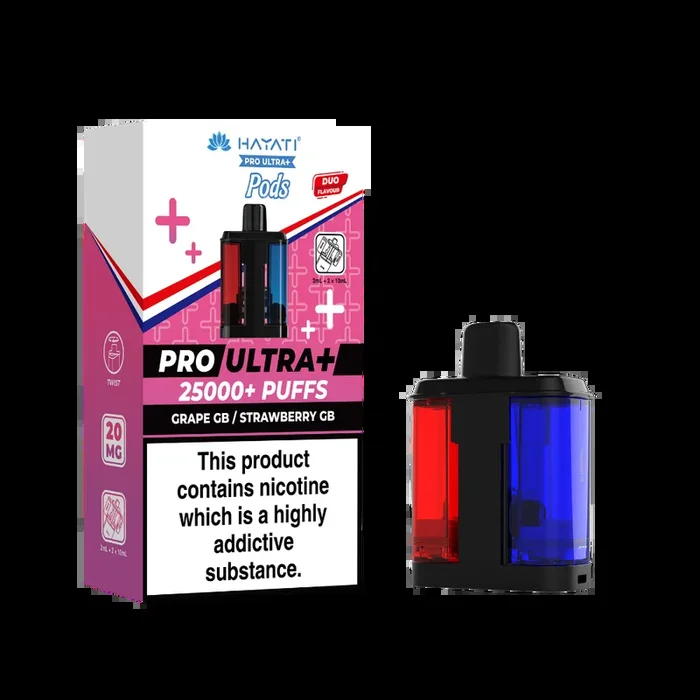 Hayati Pro Ultra Plus 25k Prefilled Pods Grape GB/Strawberry GB