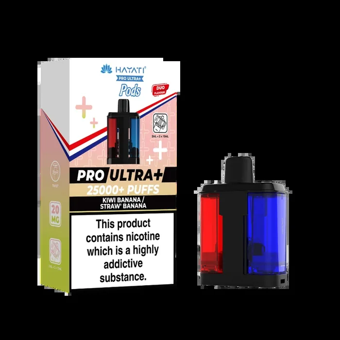 Hayati Pro Ultra Plus 25k Prefilled Pods Kiwi Banana/Straw’ Banana