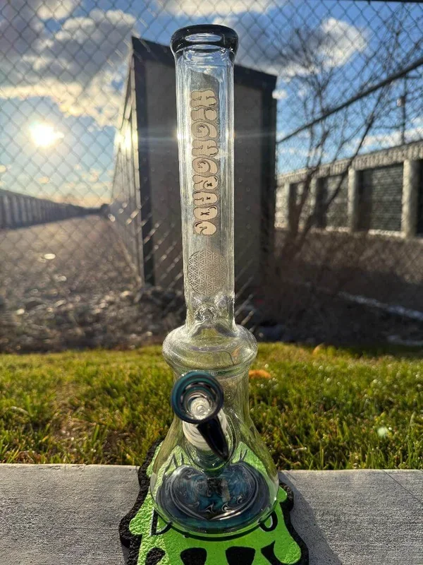 Highgrade Glass Flower Beaker – Wig Wag Reversal Bottom, Downstem, & Bowl 14mm 45°