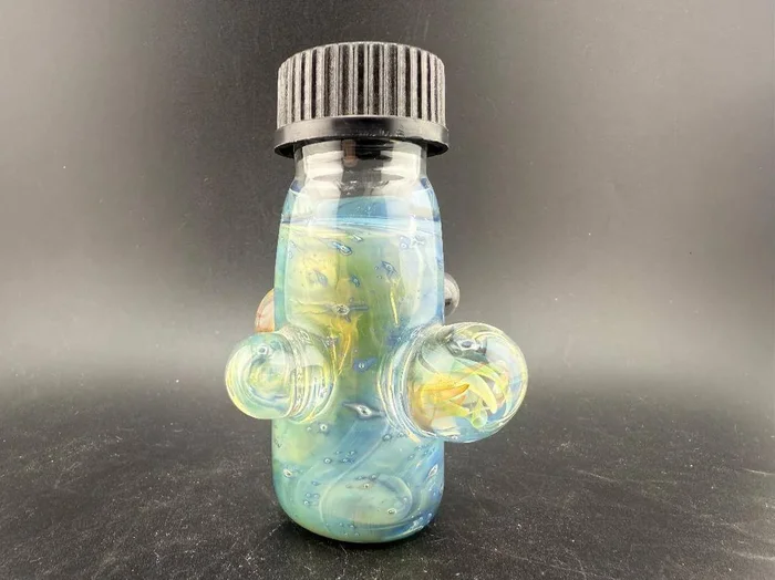 Highgrade Glass Medium Nug Jar – Fumed w/ Marble Attachments