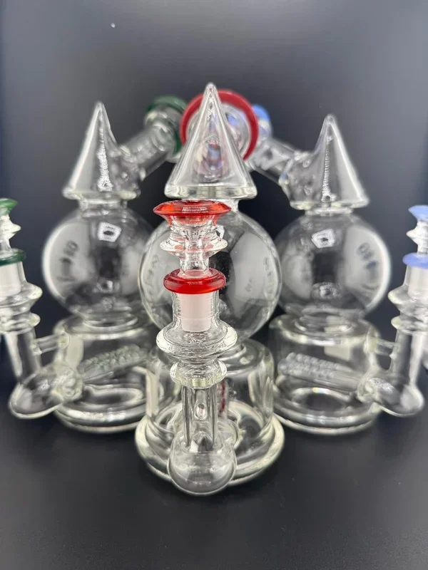HWY Glass 9″ Inline Bulb 14mm 90°