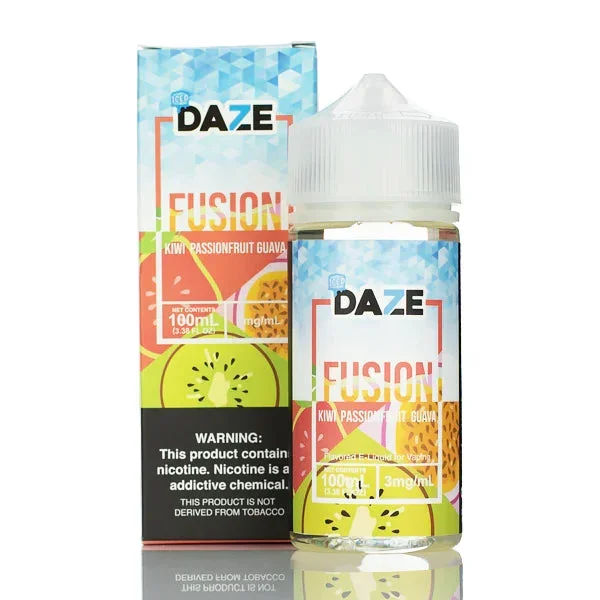 ICED KIWI PASSIONFRUIT GUAVA – 7 DAZE FUSION – 100ML