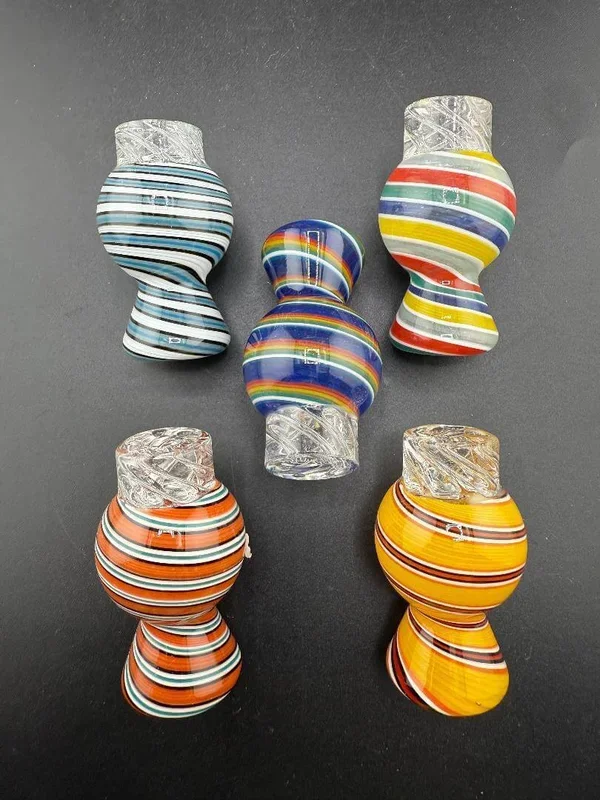 Import Glass Spinner Cap – Linework Swirl for 28mm Bangers