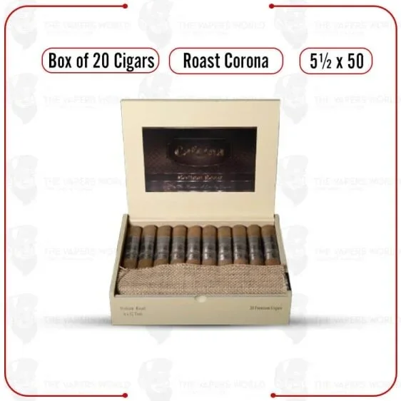 Infused Cigars: Cafeina Medium Roast Corona 5.5×50 Box of 20 Cigars