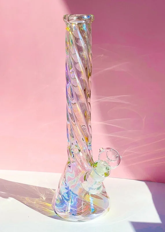 IRIDESCENT SWIRL BONG 16″