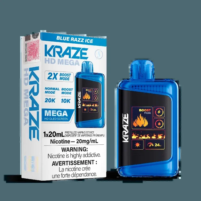 Kraze HD Mega – Blue Razz Ice