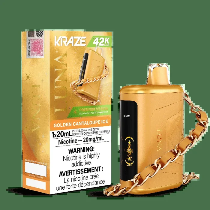 Kraze Luna – Golden Cantaloupe Ice Disposable Vape