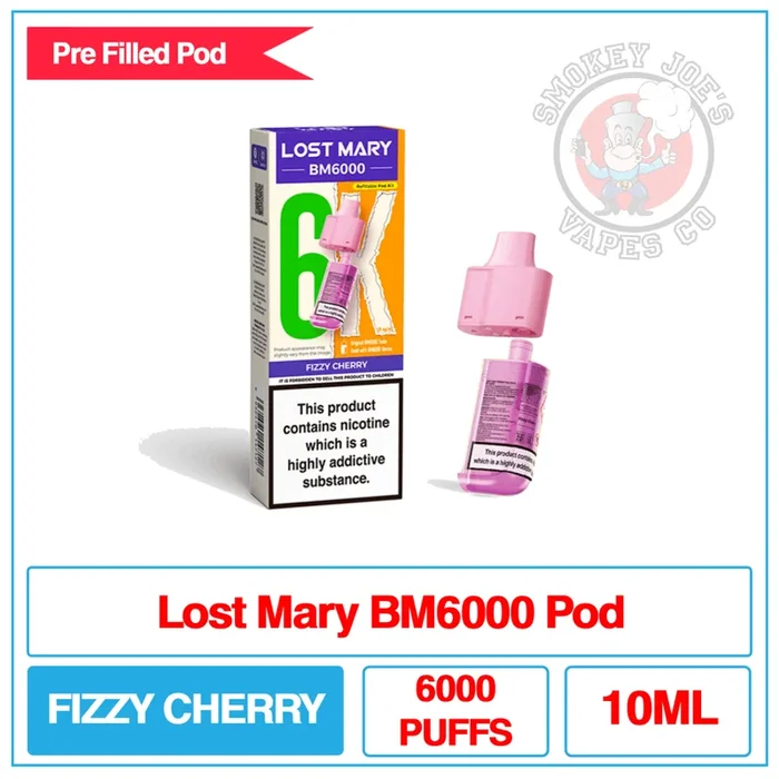 Lost Mary – BM6000 – Fizzy Cherry – Pre Filled Pod