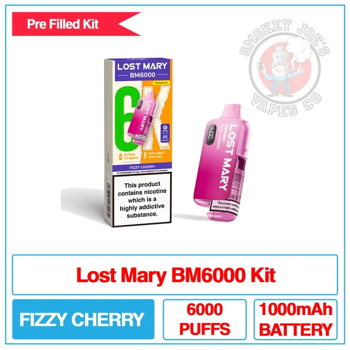 Lost Mary – BM6000 – Fizzy Cherry – Pre Filled Vape Kit