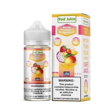 Mango Strawberry Dragonfruit Tobacco Free Nicotine E-Juice 100ml | Pod Juice