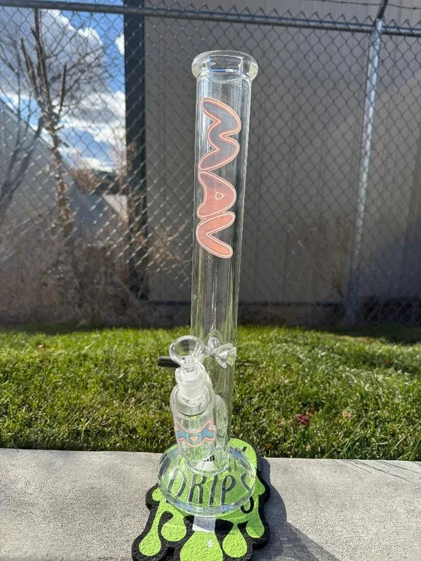 MAV Glass 18″ Straight Tube Ash Catcher Combo 14mm 45°