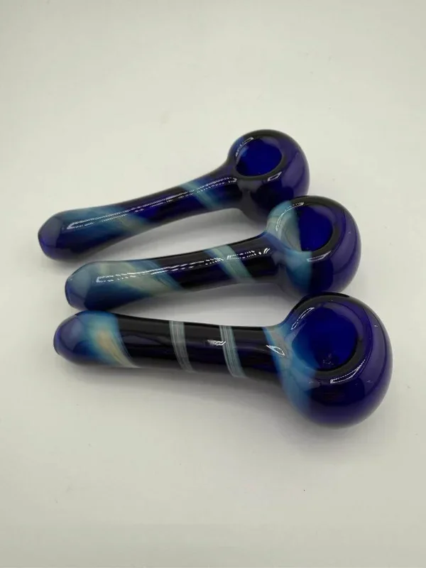 Phillip Glass Blue Swirl Hand Pipe