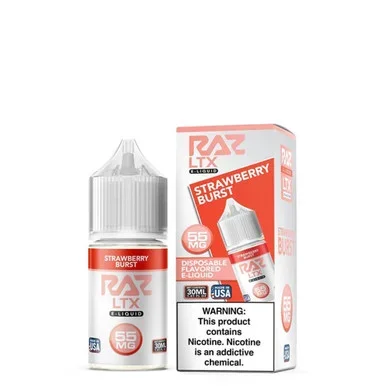 Pod Juice X Raz LTX Strawberry Burst Tobacco Free Nicotine 30ml Salt E-Juice