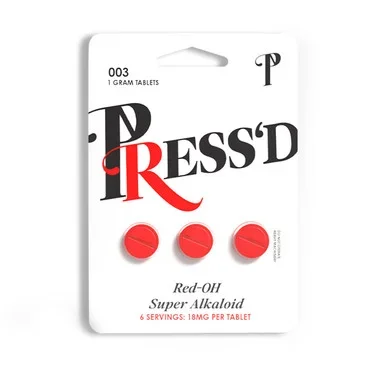 Press’d 7 – Red-OH Super Alkaloid 1 Gram Tablets (Pack of 3)