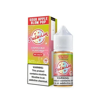 Pulse Liq Sour Apple Blow Pop Salt 30ml E-Juice