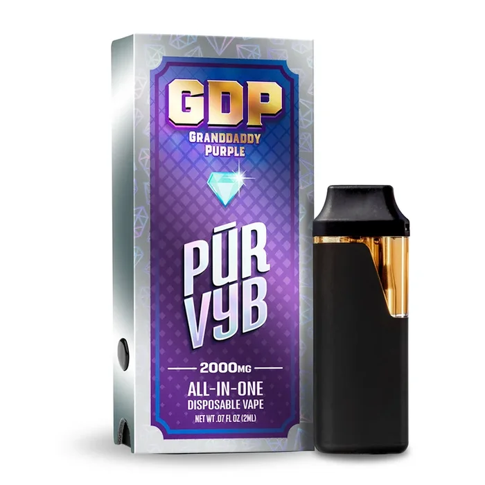 PUR VYB – 2G THCa Live Resin – Granddaddy Purple (Indica)