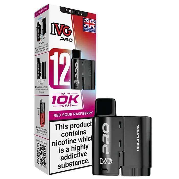 Red Sour Raspberry Pro 12 Pre-filled Pod by IVG