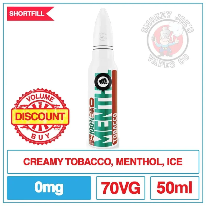 Riot Squad – Menthol Tobacco – 50ml